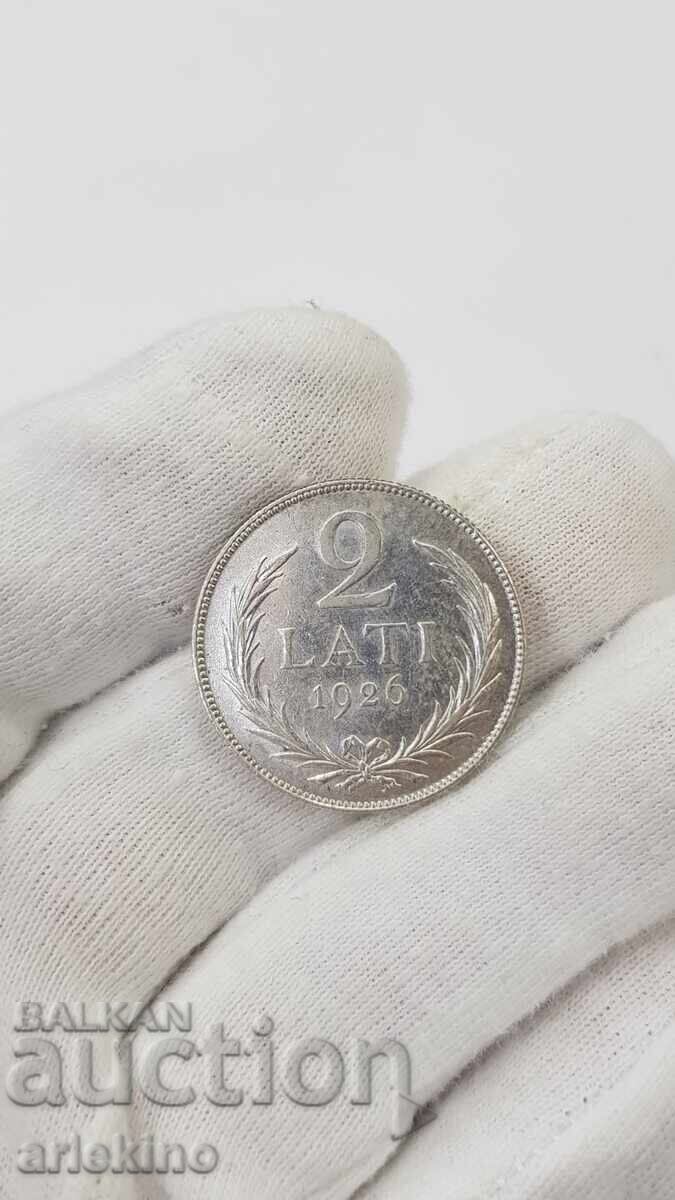 Ryadko ασημένιο νόμισμα 2 LATI 1926 Δημοκρατία της Λιθουανίας - 6 Ryadko ασημένιο νόμισμα 2 LATI 1926 Δημοκρατία της Λιθουανίας - 6