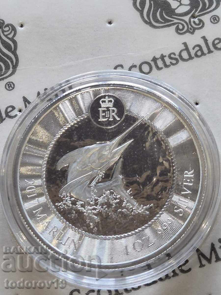 Licitație Argint 1 oz Marlin - Insulele Cayman 2017