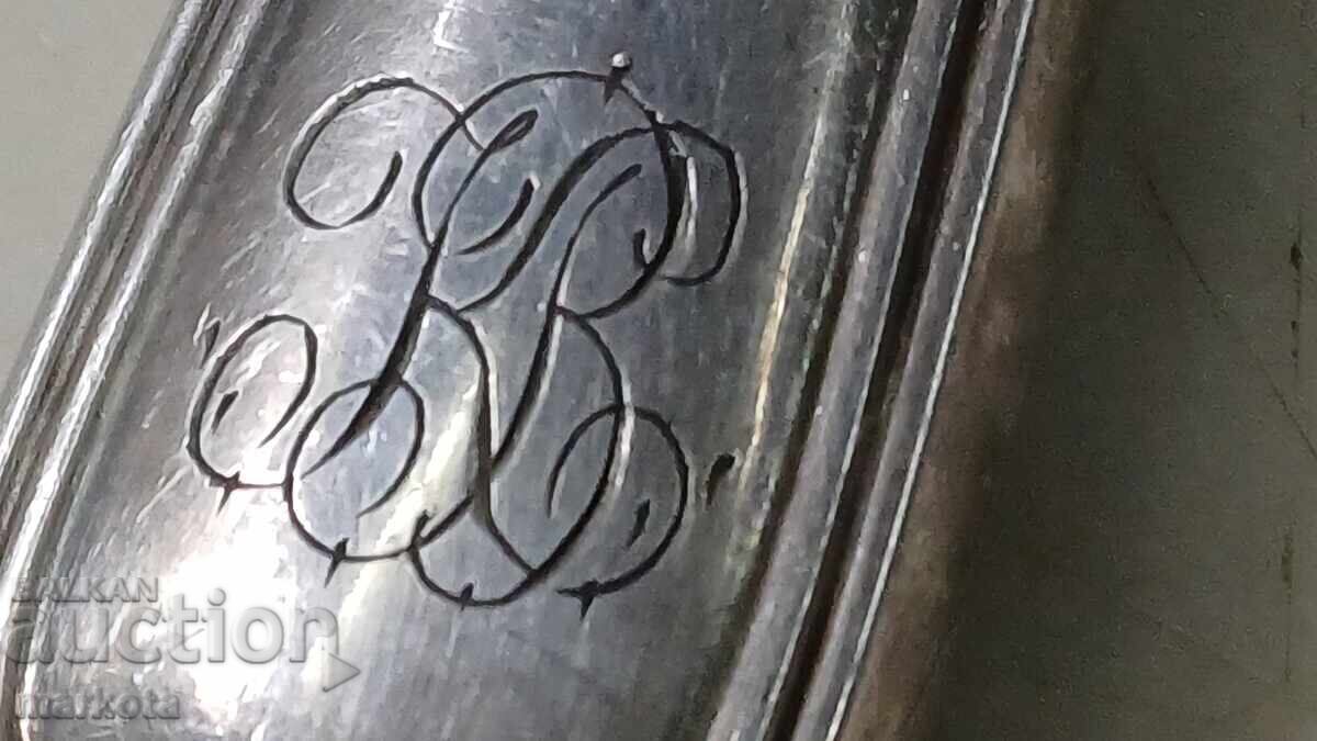 Silver cutlery with cow horn - 5