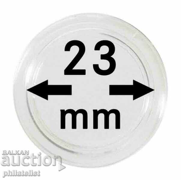 Lindner Coin Capsules - Pack of 10 - 23 mm