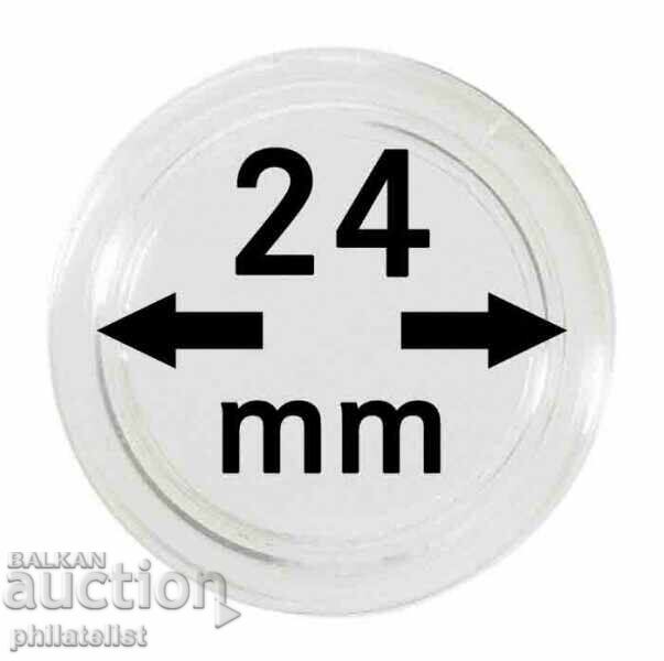 Lindner Coin Capsules - Pack of 10 - 24 mm