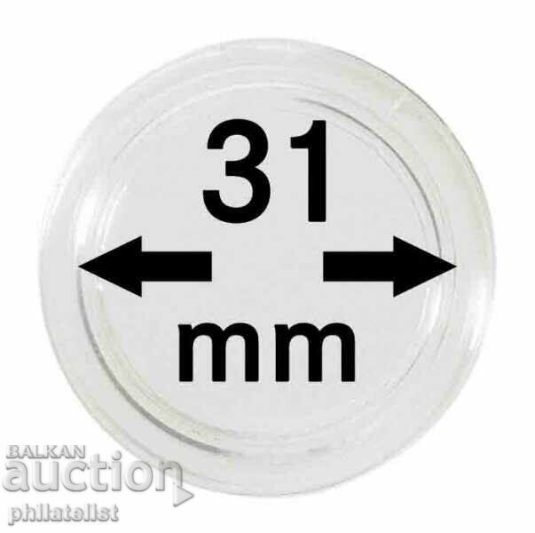 Lindner capsule pentru monede – pachet 10 bucăți - 31 mm