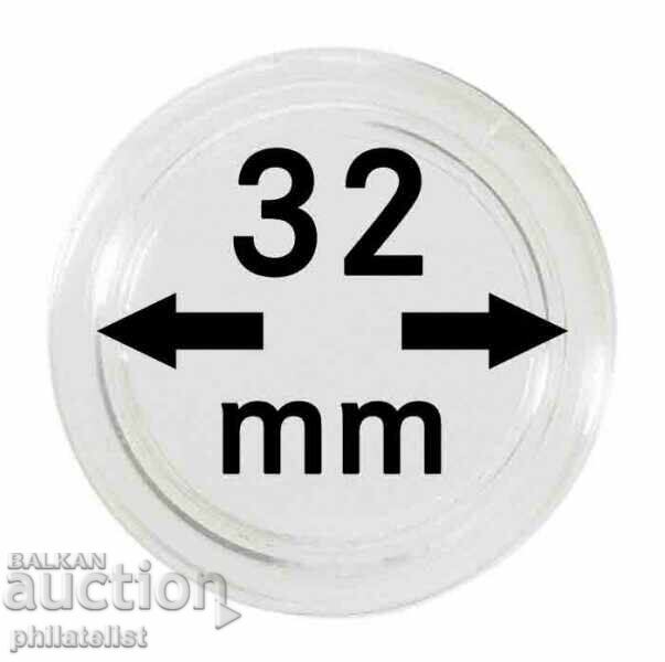 Lindner capsule pentru monede – pachet 10 bucăți - 32 mm
