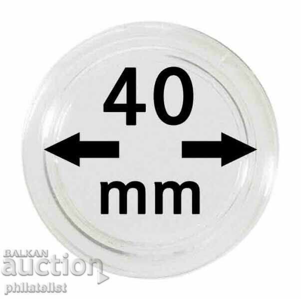 Lindner capsule pentru monede – pachet 10 bucăți - 40 mm