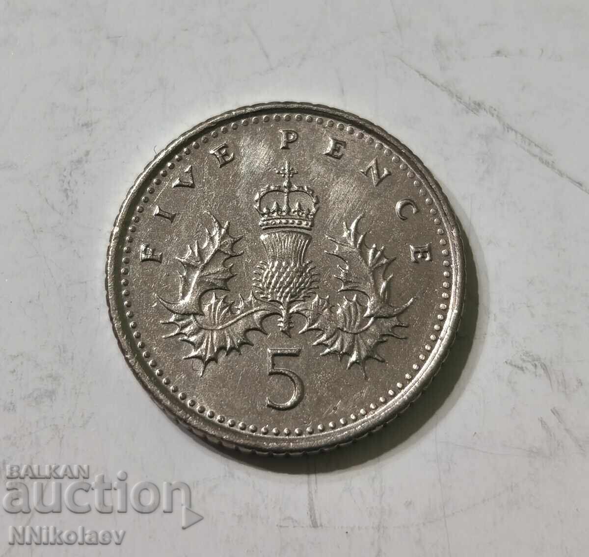 Livrarea Marea Britanie 5 pence 1999
