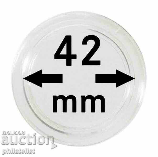 Lindner Coin Capsules - Pack of 10 - 42 mm