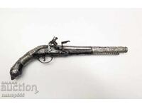 Authentic Ottoman silver flintlock pistol, rifle, haiduk