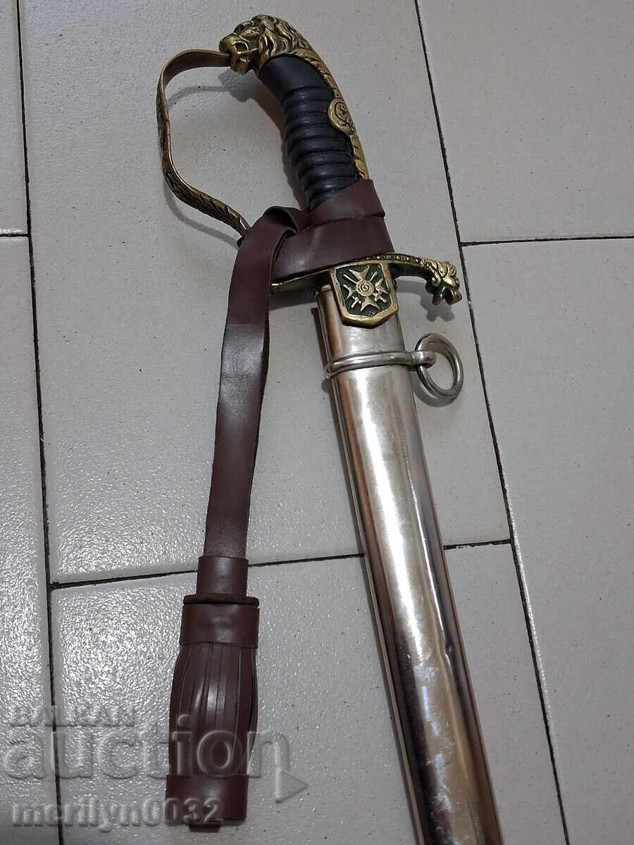 Curea de piele pentru baionetă sabie - 6