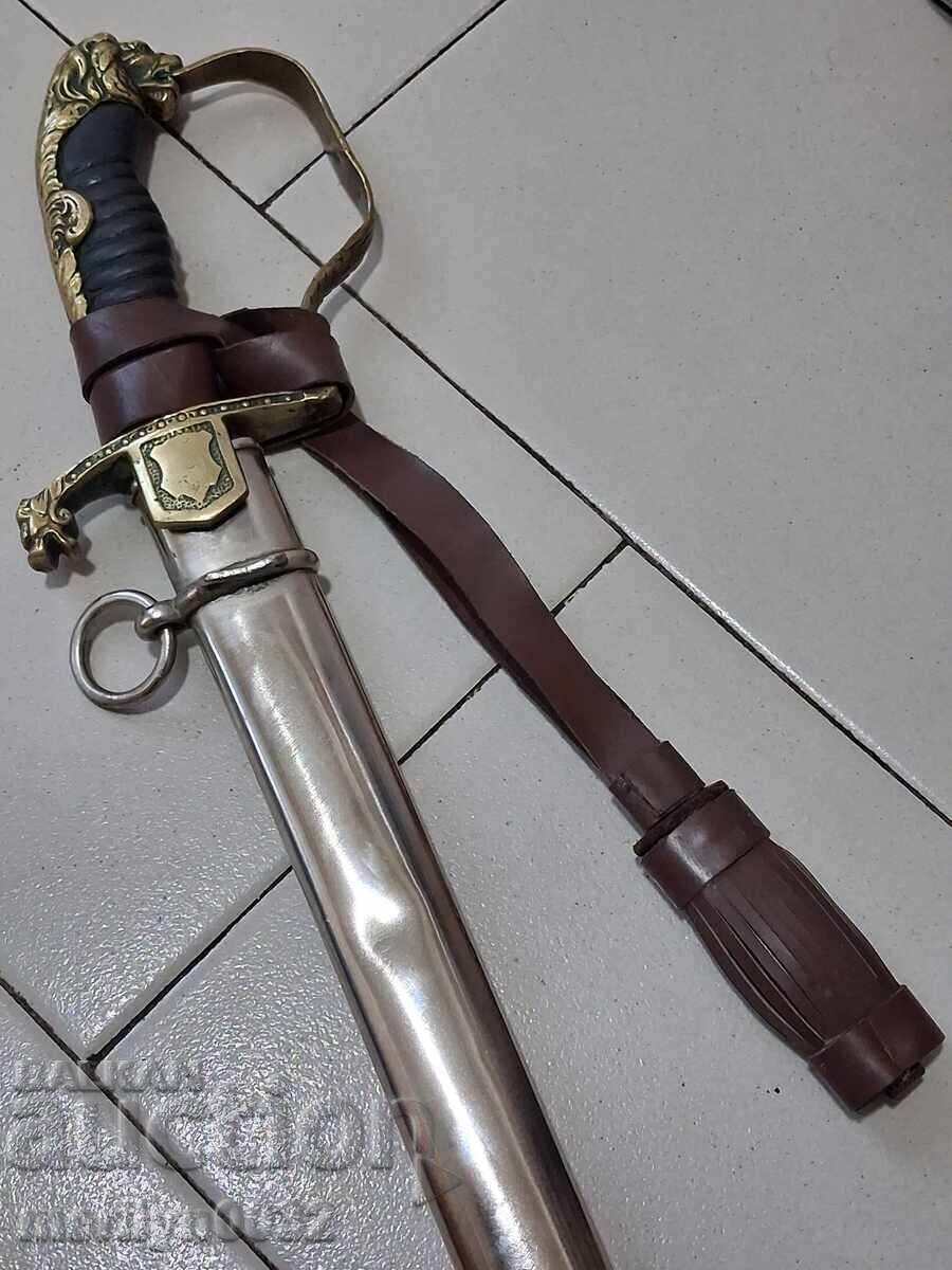 Curea de piele pentru baionetă sabie - 7