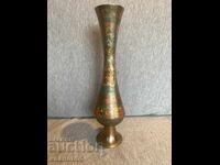стара гравирана месингова ваза