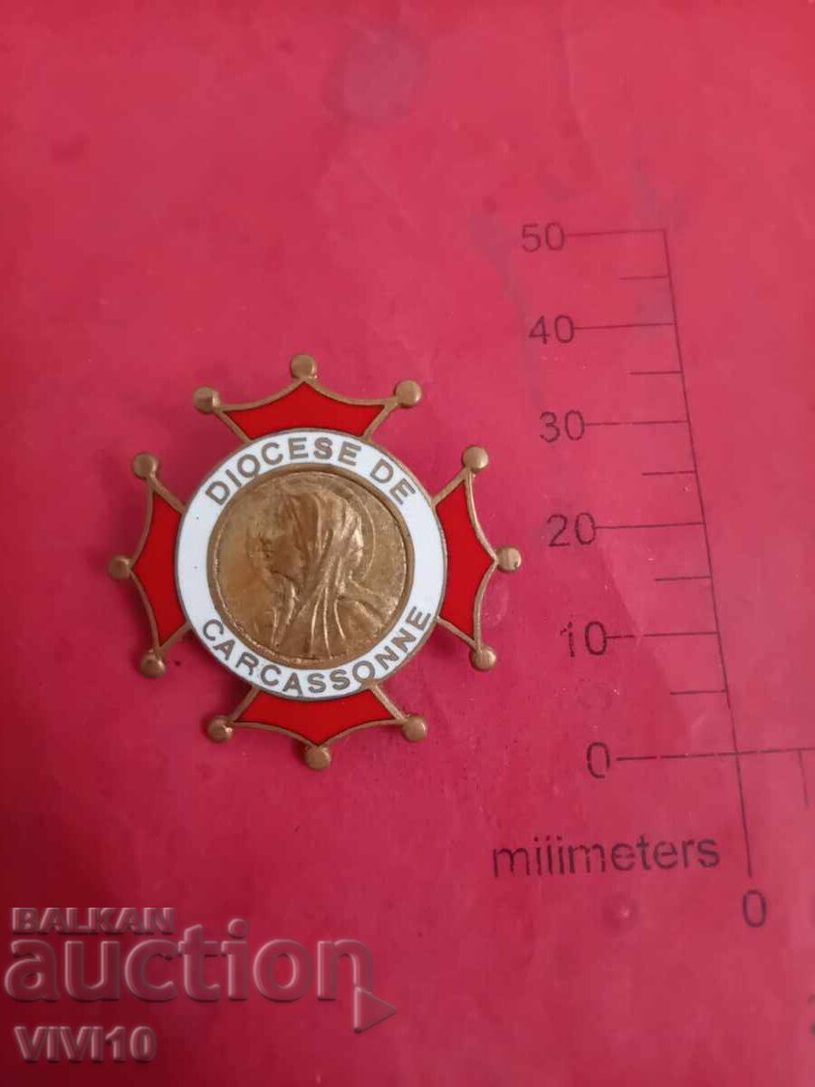 Broșă catolică veche