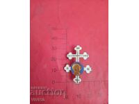 Antique brooch, enamel