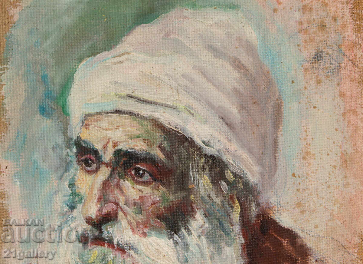 Παράδοση Παλιός ελαιογραφικός πίνακας πορτρέτο άνδρα