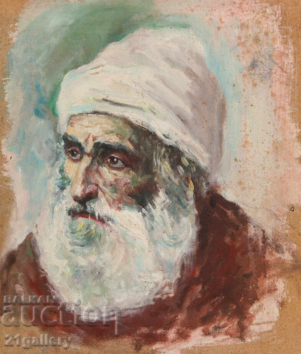 Παλιός ελαιογραφικός πίνακας πορτρέτο άνδρα