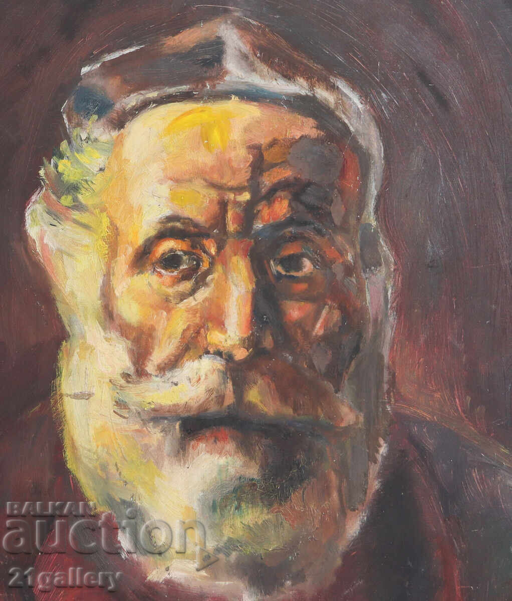 Auction  Old oil painting portrait