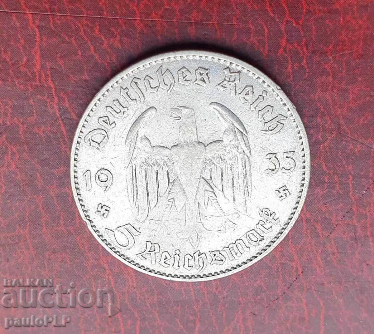 5 Reichsmărci 1935 - Argint proba .900