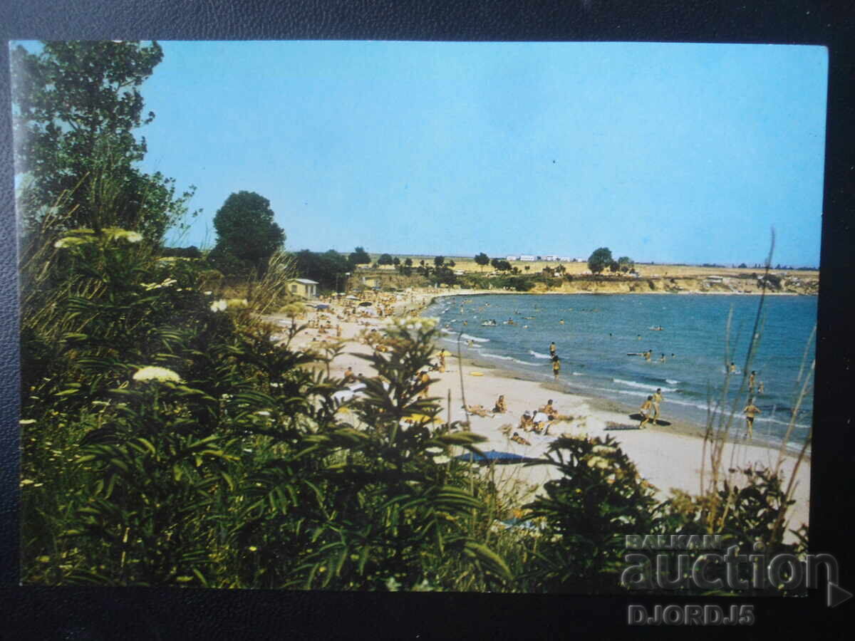 AHELOI. Camping "Aheloi" - plaja, Carte poștală veche