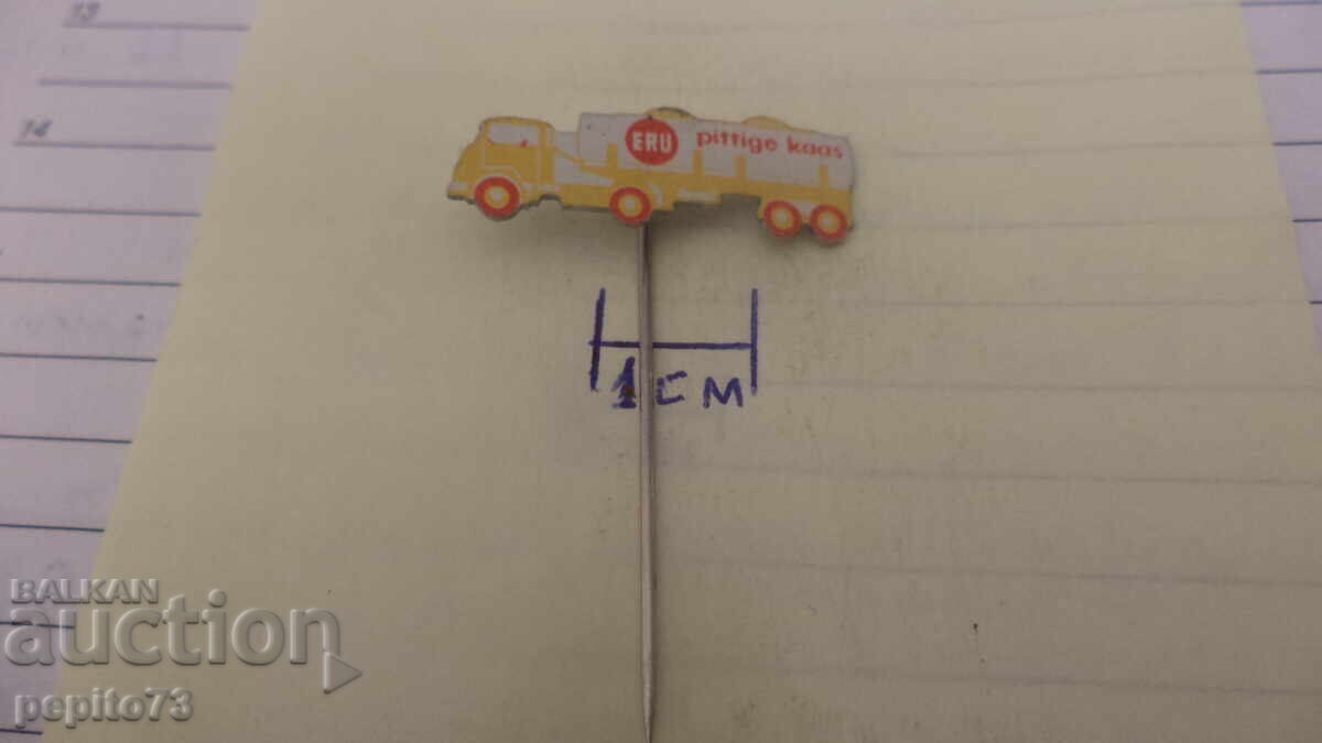 Auction  Advertising badge, ERU, cheese brand