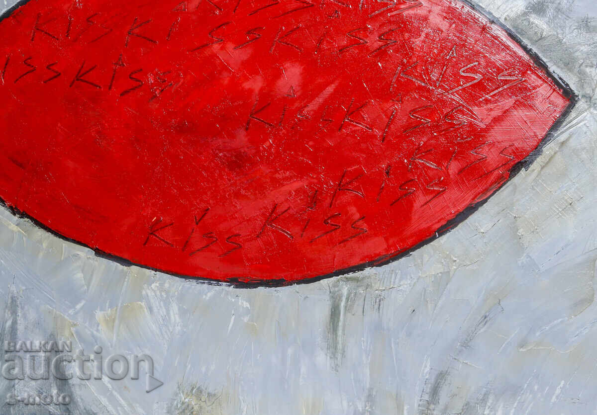 Tablou ulei, compoziție abstractă - 5