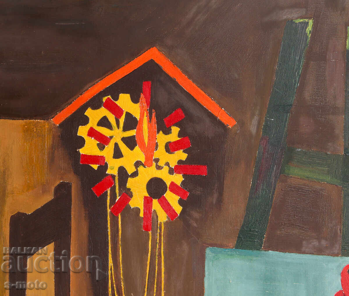 Livrarea Tablou ulei, compoziție abstractă