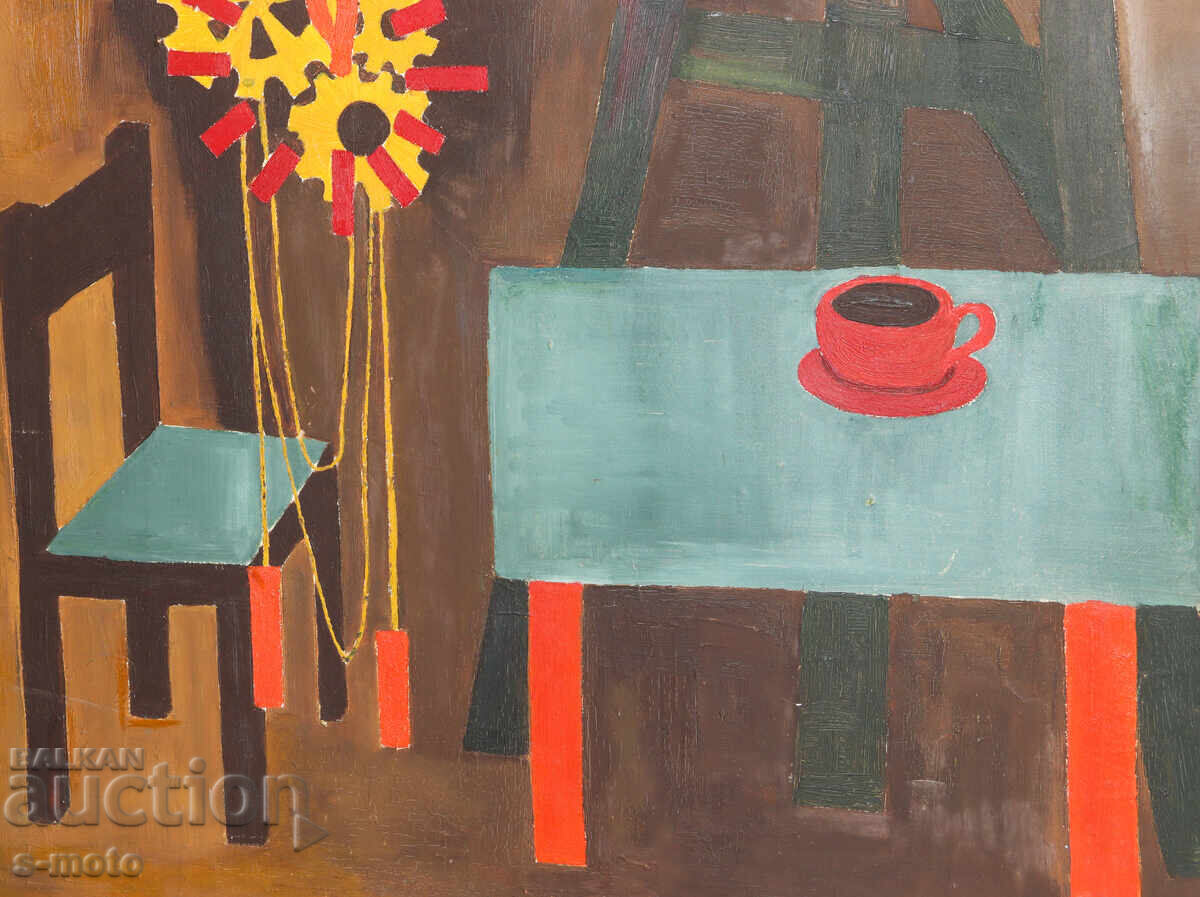 Tablou ulei, compoziție abstractă - 6