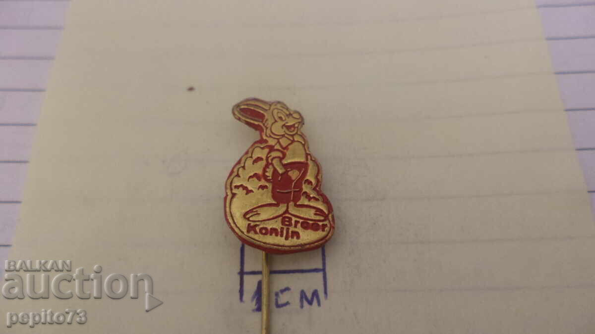 Insigna publicitară, Broer Konijn, figurină animată cu preț € 2.00 | 3.91 BGN