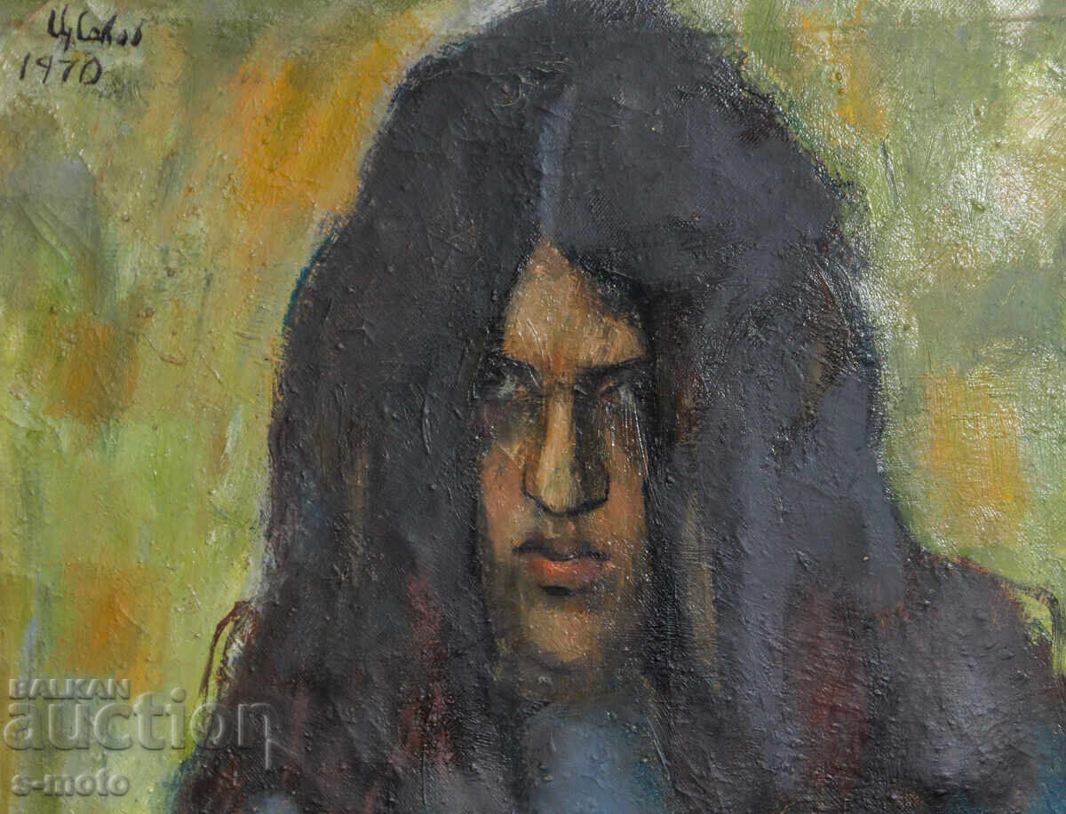 Πίνακας ζωγραφικής με λάδι, πορτρέτο, 1970 - 5