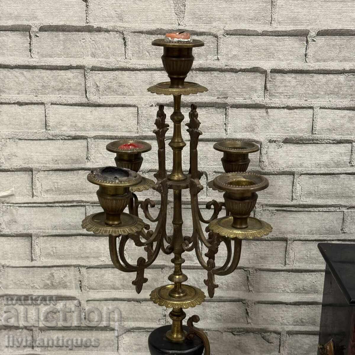 Каминен часовник с чифт свещници - 7