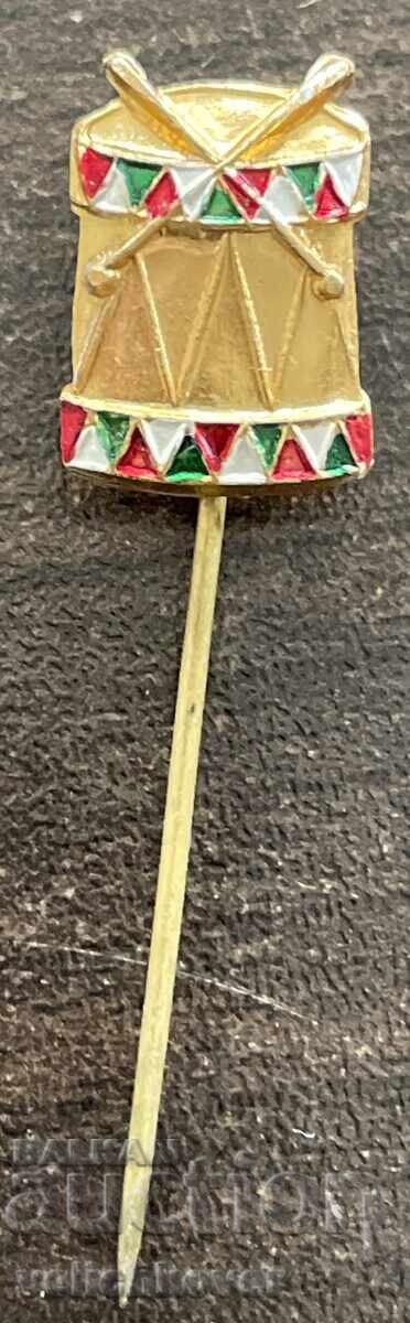 42916 Ungaria semn pionieri tobăritori tobă 42916 Ungaria semn pionieri tobăritori tobă