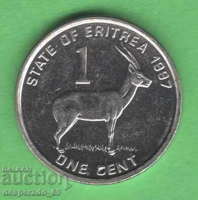 (¯`'•.¸ 1 cent 1997 ERITREEA ¸.•'´¯)