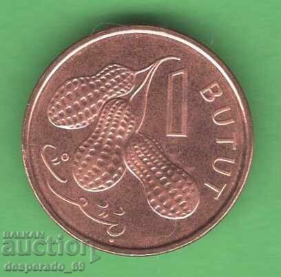 (¯`'•.¸   1 бутут 1998  ГАМБИЯ  UNC   ¸.•'´¯)