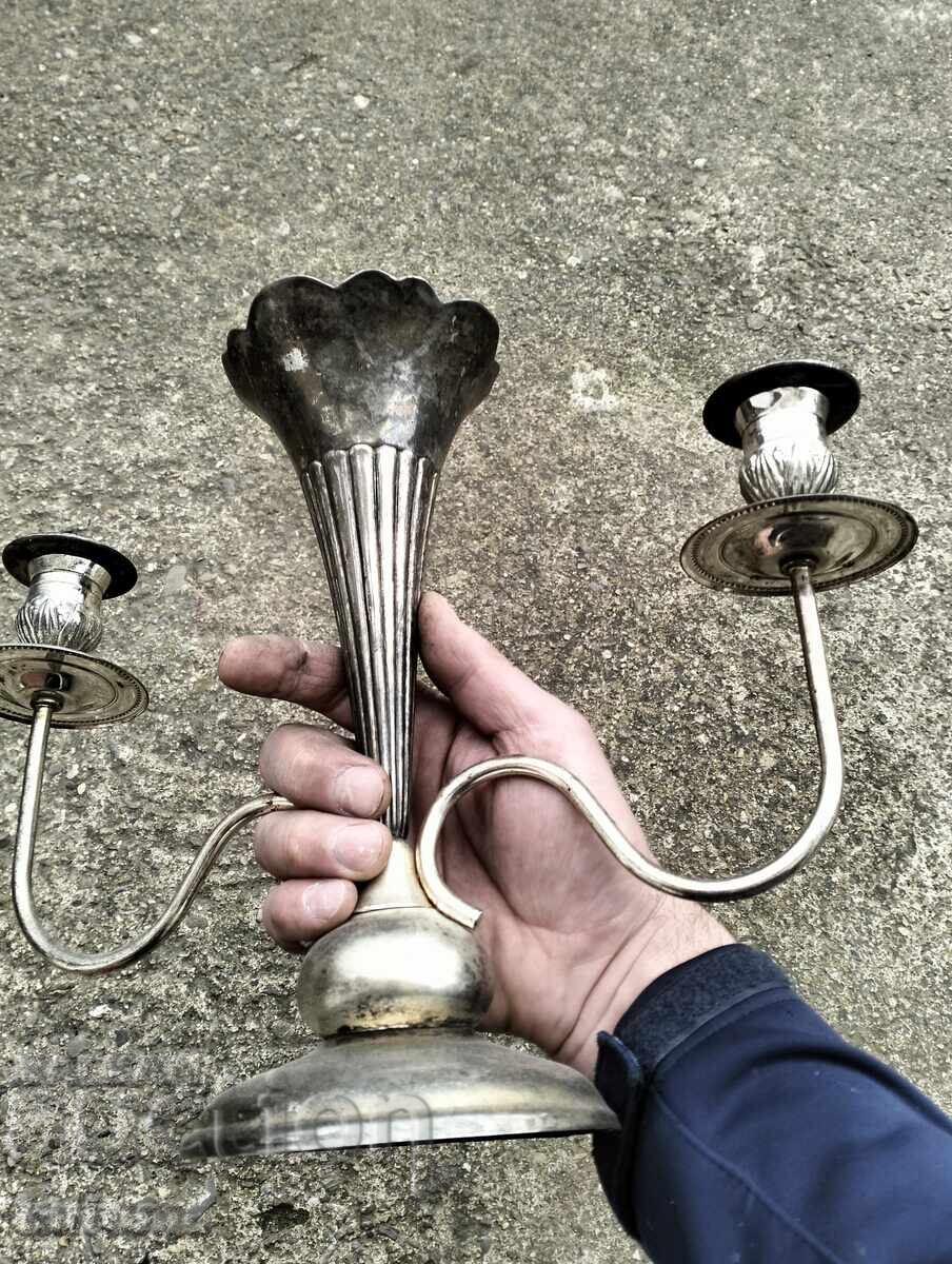 Sfeșnic placat cu argint - 5