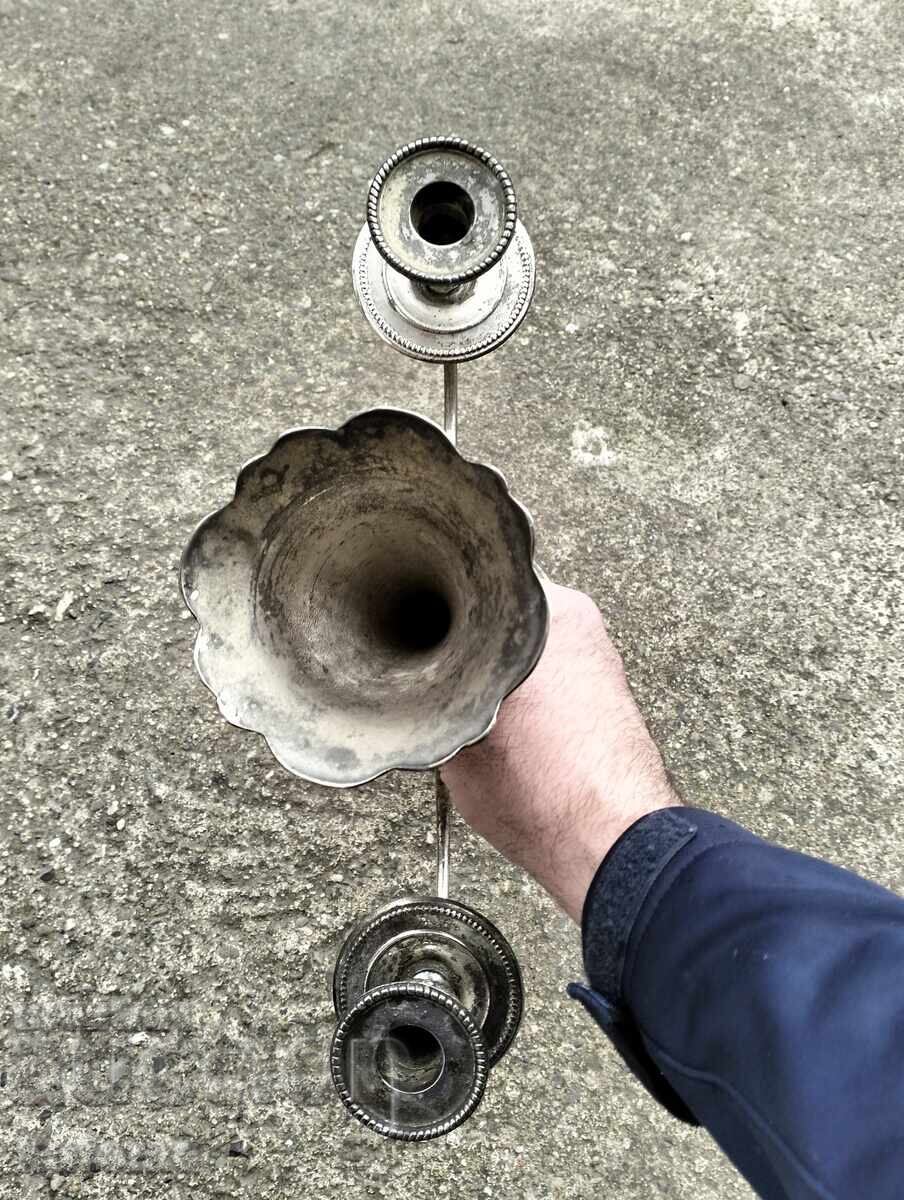 Sfeșnic placat cu argint - 6