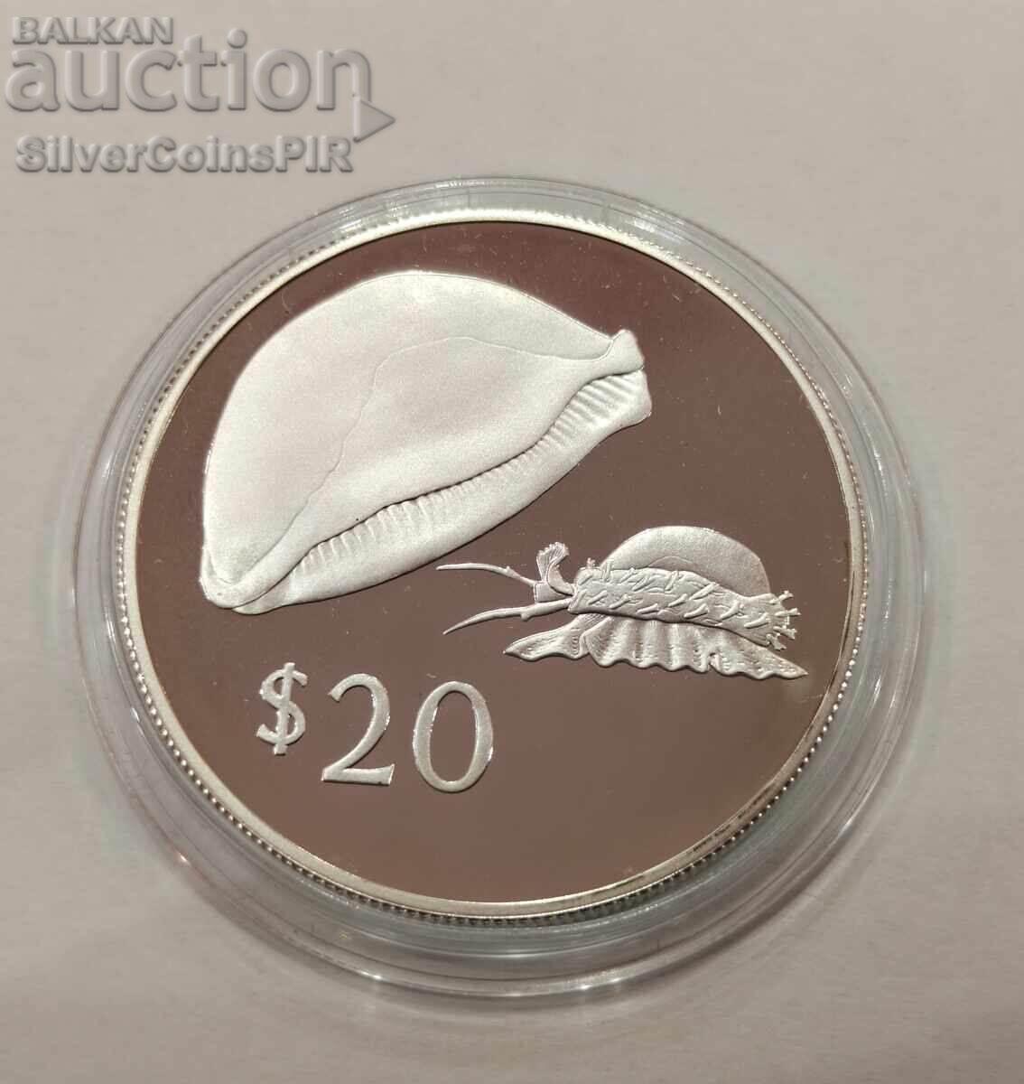 Аукцион Сребро 20$ 1978 Фиджи Застрашени Животни