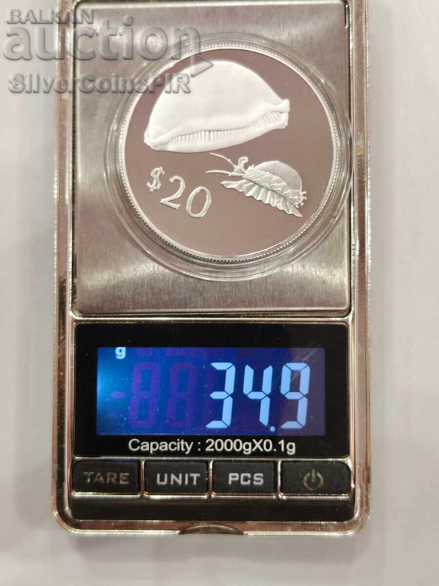 Сребро 20$ 1978 Фиджи Застрашени Животни - 6