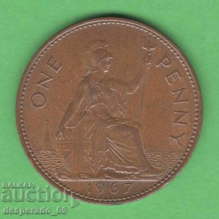 (¯`'•.¸ 1 penny 1967 MAREA BRITANIE ¸.•'´¯)