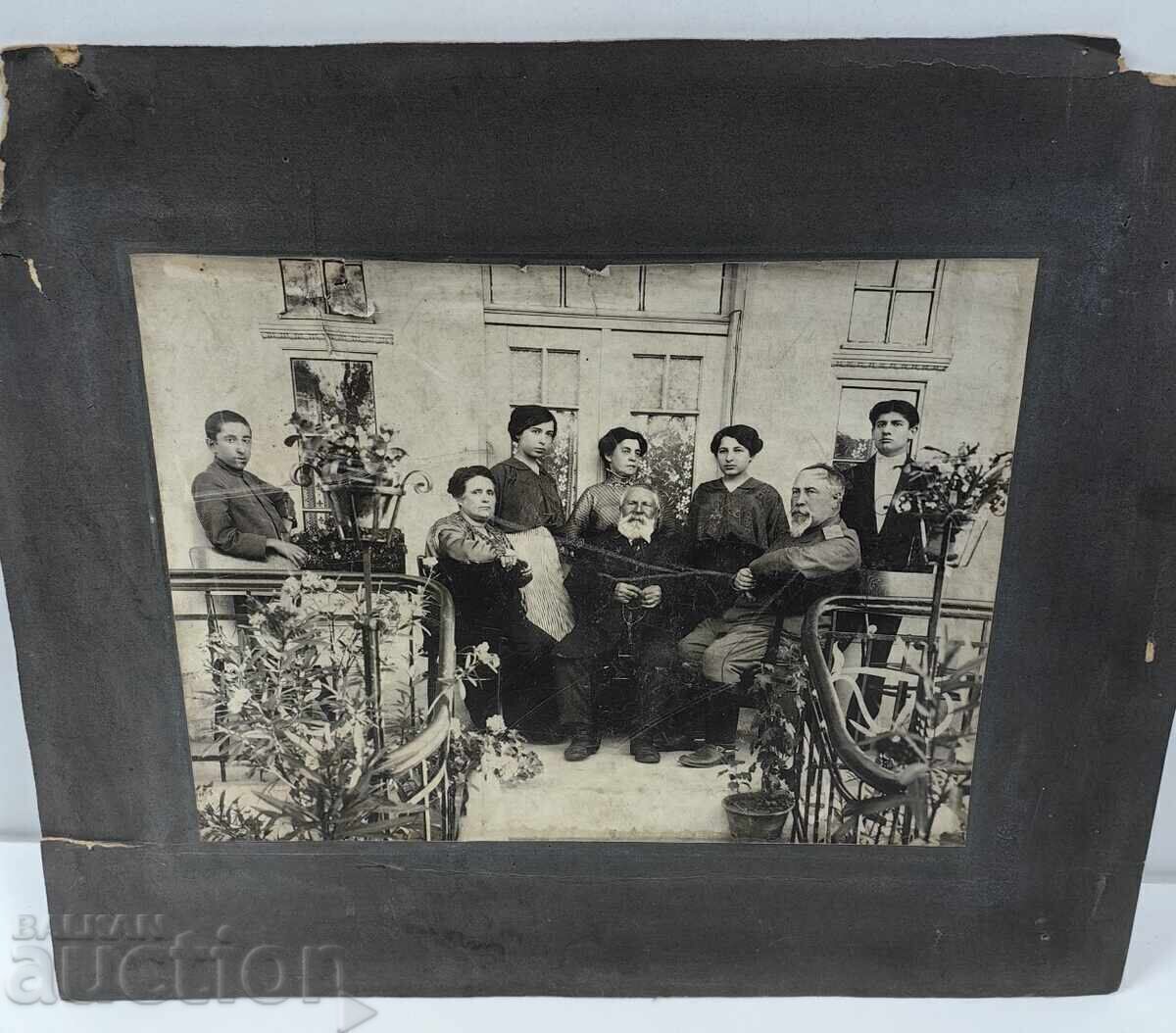 GENERAL GHEORGHE TODOROV POZĂ DE FAMILIE FOTOGRAFIE CARTON