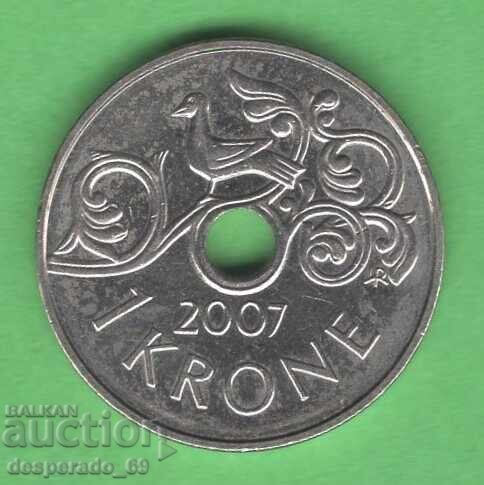 (¯`'•.¸ 1 coroană 2007 NORVEGIA ¸.•'´¯)