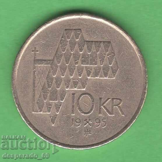 (¯`'•.¸ 10 κορώνες 1995 ΝΟΡΒΗΓΙΑ ¸.•'´¯)