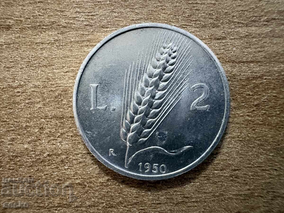 Italia - 2 lire (1950)