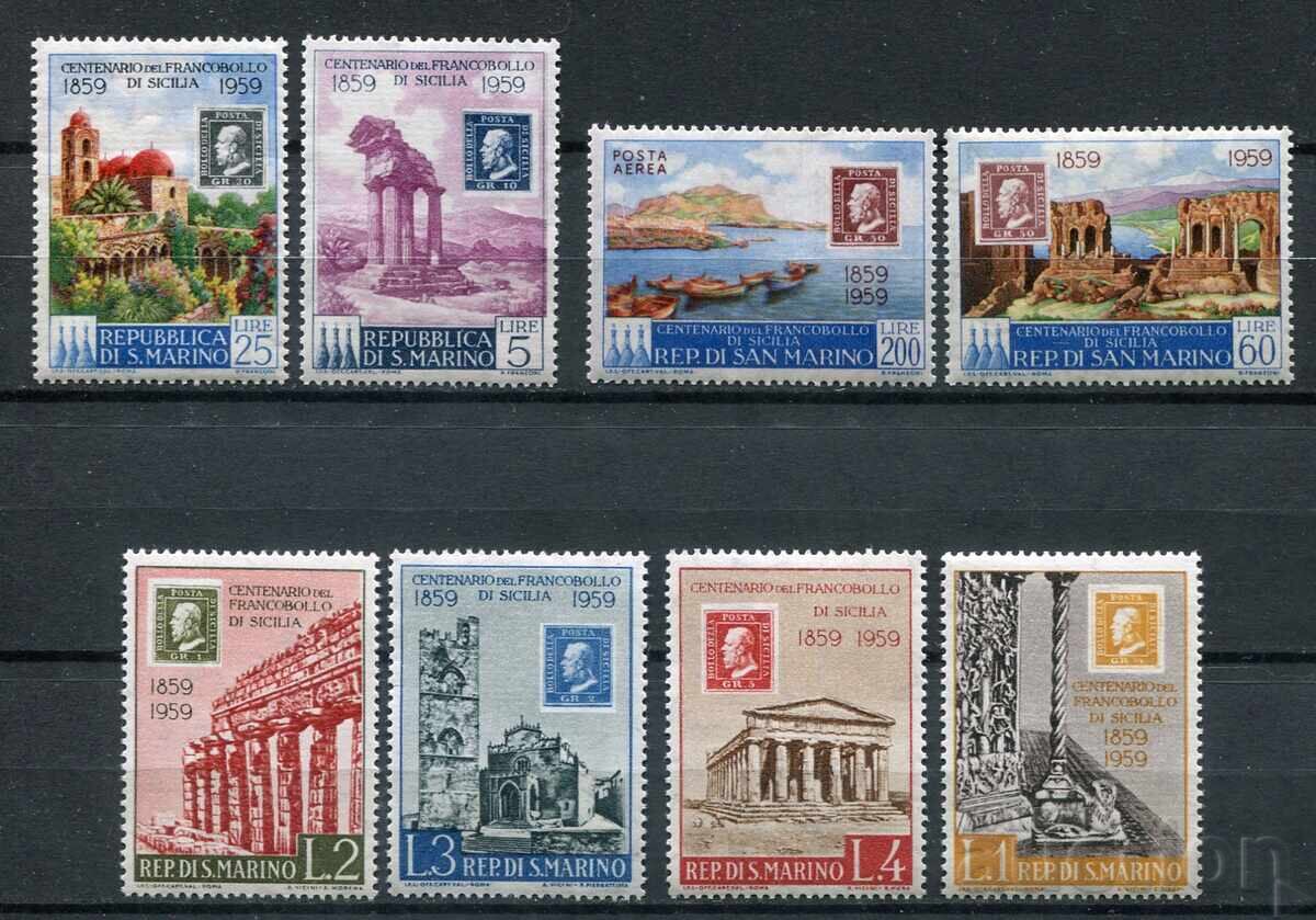 San Marino 1959, MnH - Vedere din Sicilia