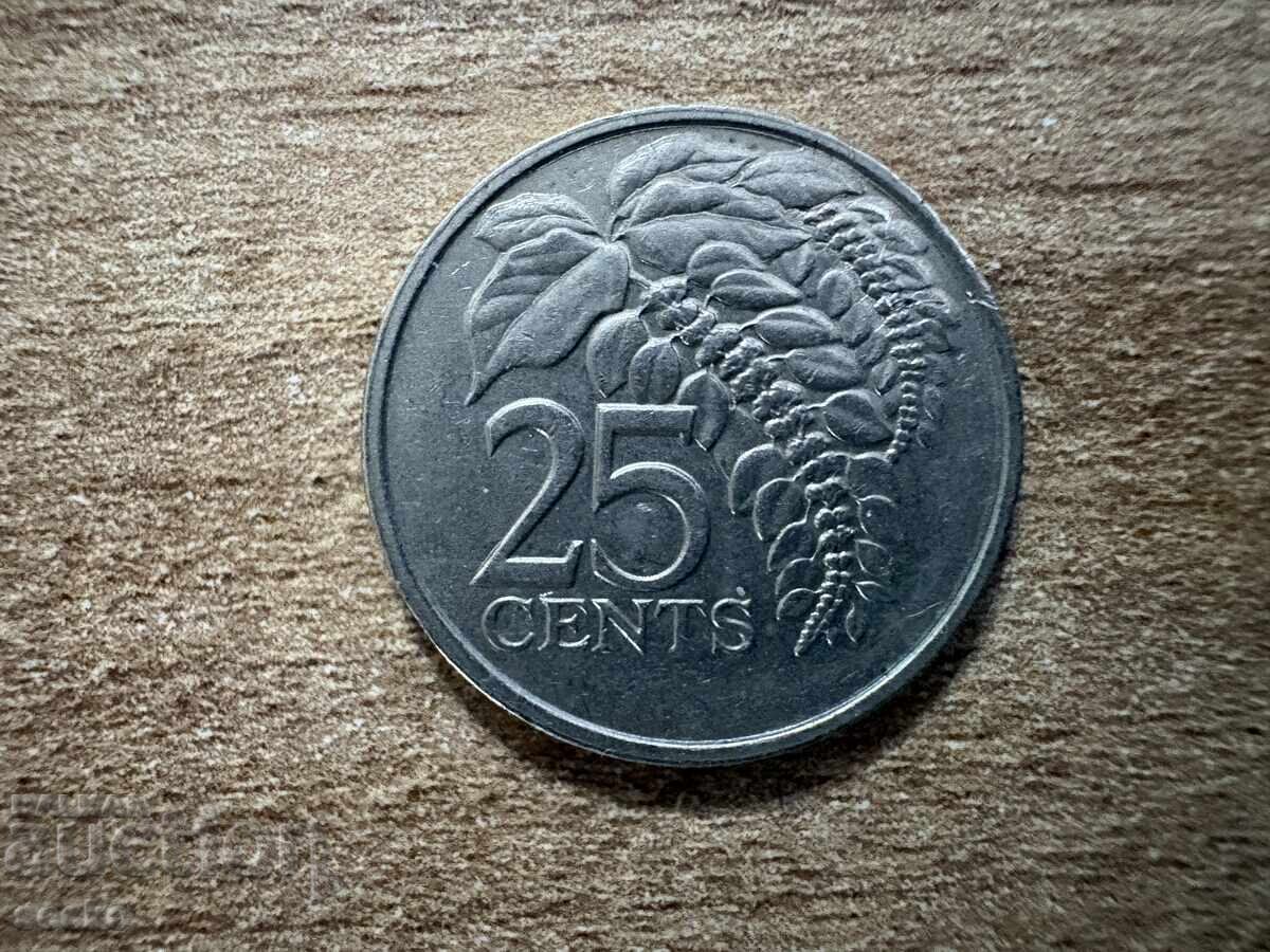 Trinidad și Tobago - 25 cenți (1993)