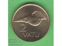 (¯`'•.¸   2 вату 2002  ВАНУАТУ UNC  ¸.•'´¯)