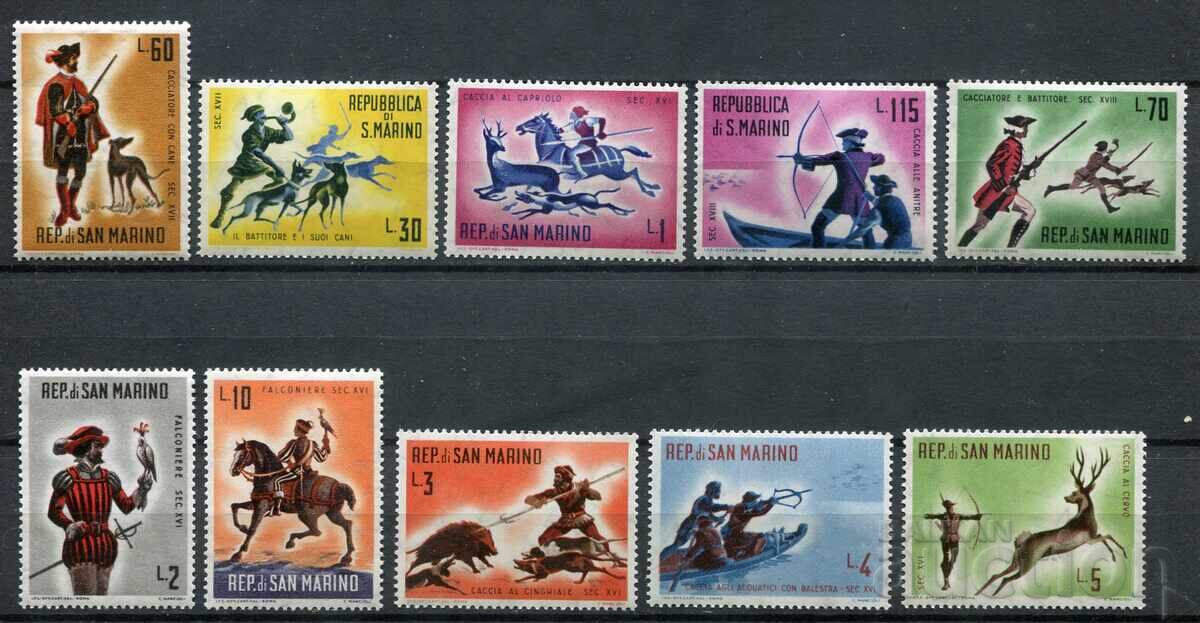 San Marino 1961. MnH - Hunting Scenes