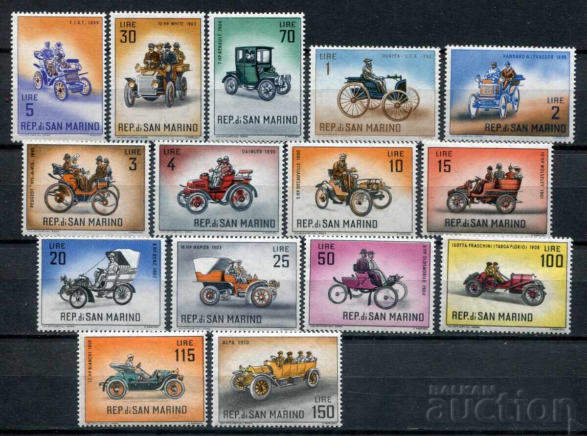 San Marino 1962. MnH - Mașini retro San Marino 1962. MnH - Mașini retro