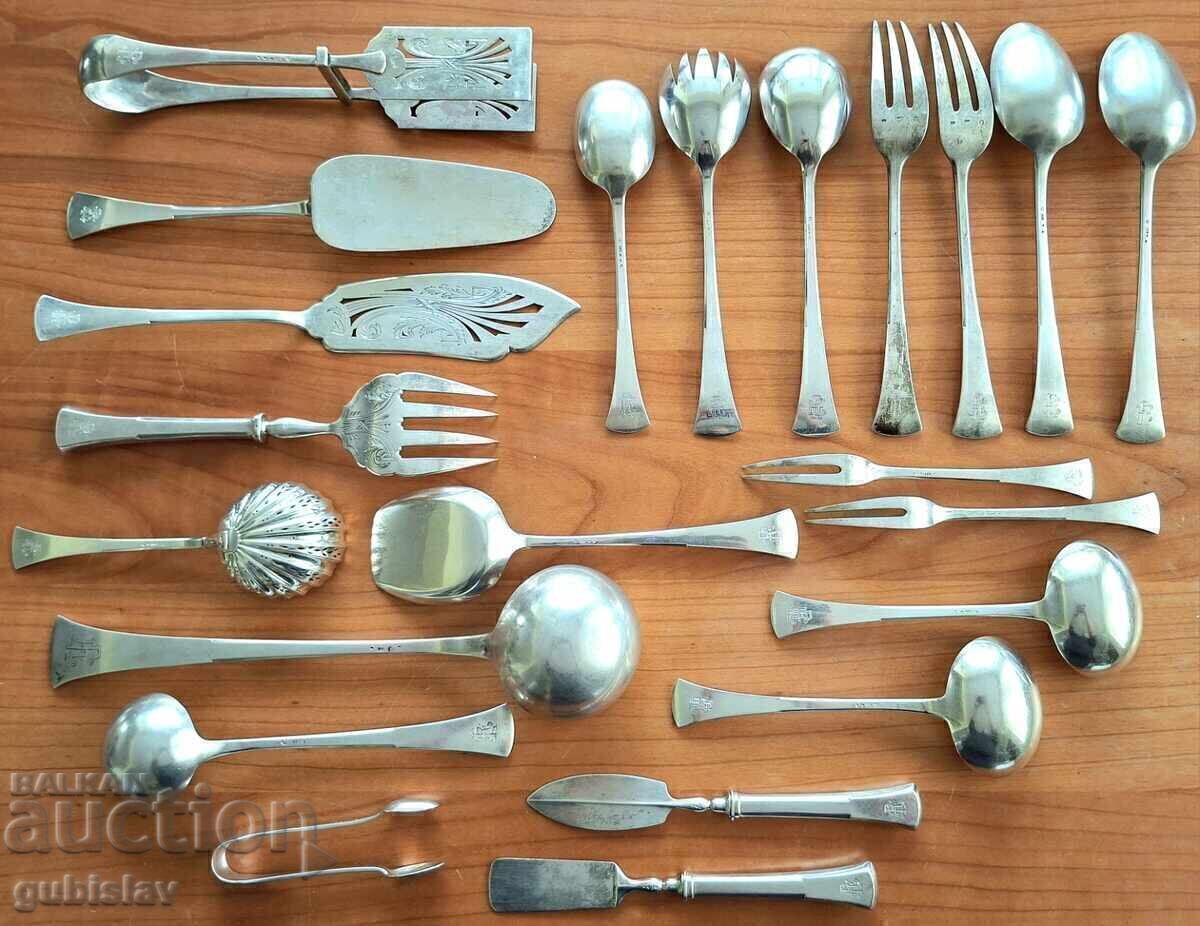 Silver cutlery, Austria, 1920s, 7898 g - 7 Silver cutlery, Austria, 1920s, 7898 g - 7