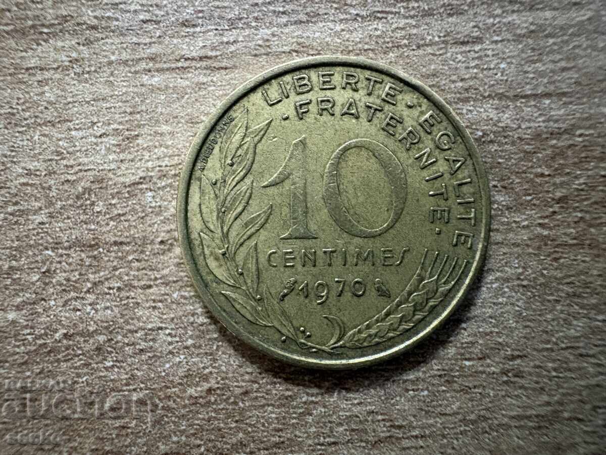 Франция - 10 сантима (1970)