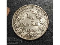 Monedă Germania 1/2 marcă [1912]