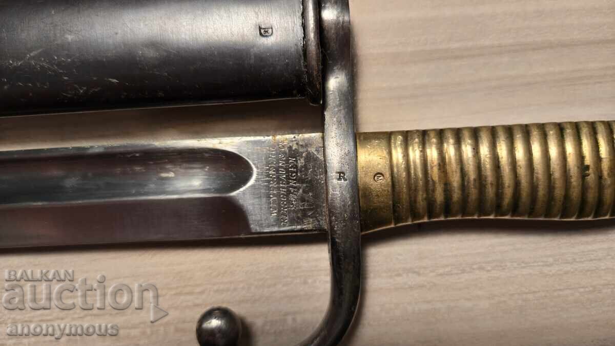 Licitație Baionetă, cuțit, pumnal pentru Mauser argentinian, mâner de alamă