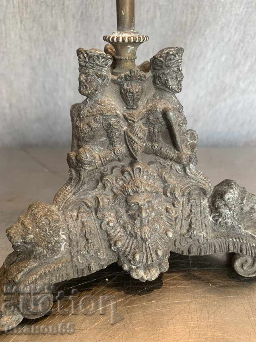 Lampă de ulei antică din bronz - 5